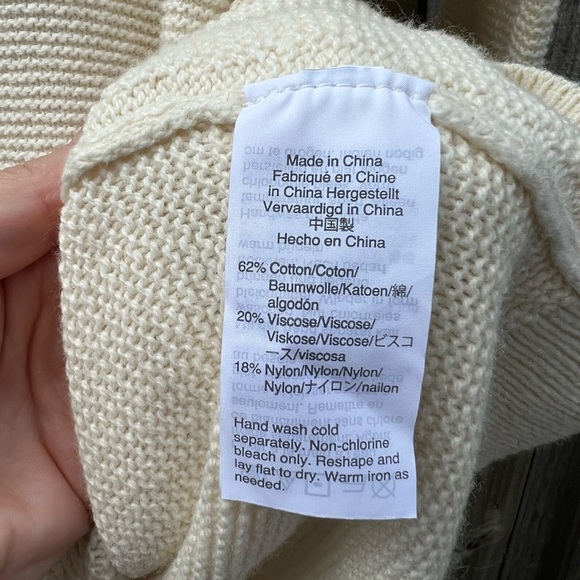 Madewell: Cream Sweater: Size XS - Picture 8 of 9